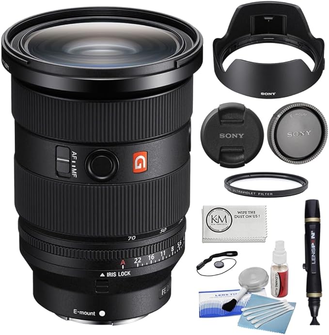 Sony FE 24-70mm f/2.8 GM II Lens Bundled with 82mm UV Filter   5-Piece Camera Cleaning Kit   Cleaning Lens Pen   Lens Cap Keeper   Microfiber Cleaning Cloth (6 Items)