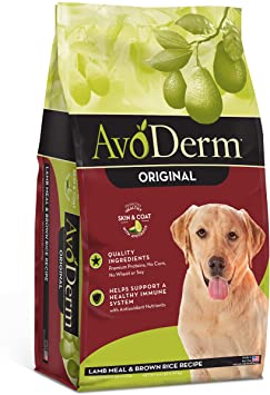 AvoDerm Natural Dry & Wet Dog Food, for Skin & Coat, Lamb & Rice Formula