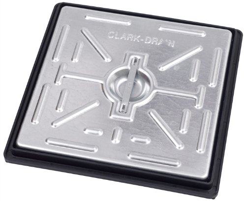 Clark Drain 300x300mm Galvanised Steel Manhole Cover Single Seal 2.5T with Frame PC2AG Overall Size 363 x 363 x 30mm