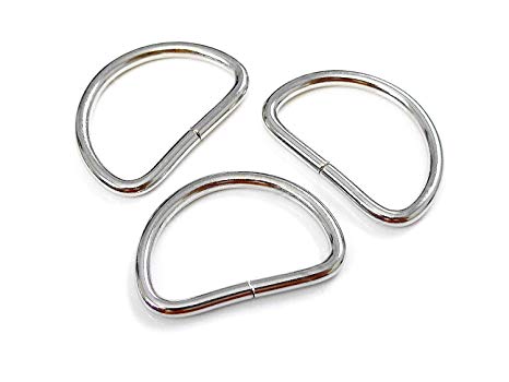 ljdeals Metal D Ring 3/4 inch Non Welded Nickel Plated Pack of 100