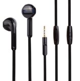 PWOW S720 Earphone Earbuds Headphones with Microphone Universal 35mm Noodle Wired Control Stereo Earphones with Mic and Volume Control for iPhone Samsung Computer - Black