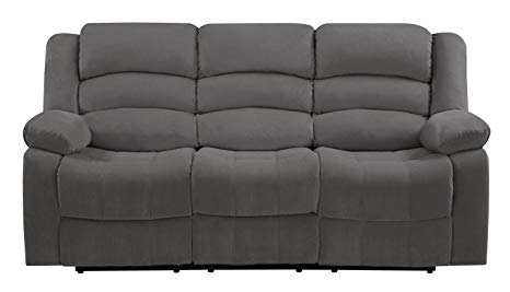 Blackjack Furniture The Winthrop Collection Modern Reclining Living Room Sofa, Gray