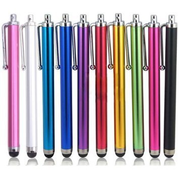 Haobase 10 pc Rainbow Set of Capacitive Styli/Stylus for Touch Screen Tablets...