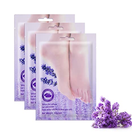 Foot Peel Mask 3 Pack, Peeling Away Calluses and Dead Skin Cell, Natural Exfoliator for Dry Dead Skin, Makes Your Feet Soft (3 pcs)
