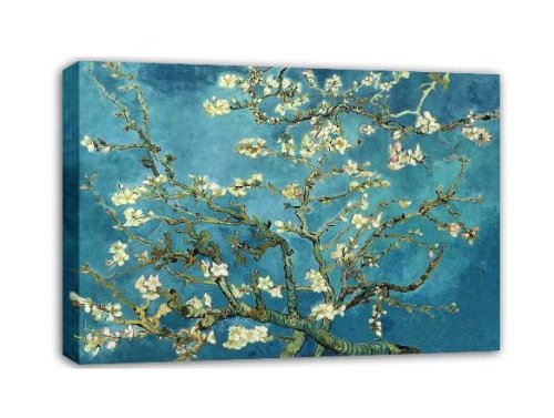 Wieco Art Huge Gallery Wrapped Giclee Canvas Print by Classic Van Gogh Reproductions, Almond Blossom Modern Canvas Wall Art Ready to Hang for Living Room Bedroom Home Office Decorations