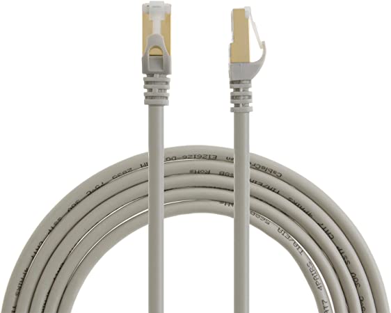 CAT7 Ethernet Cable, CableCreation Double Shielded 10 Gigabit 600MHz Ethernet Patch Cable, SSTP High Speed RJ45 LAN Network Cable for Modem, Router, Computer, 10ft, 3m, Beige