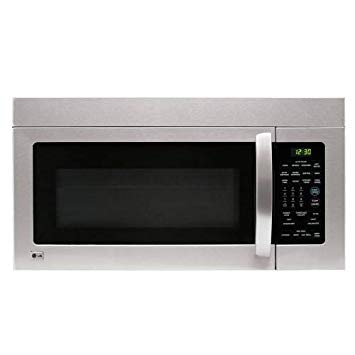 LG LMV1680ST 1.6 cu. ft. Over-the-Range Microwave Oven with 300 CFM Ventilation System, 1000 Cooking Watts, 10 Power Levels, Auto/Rapid Defrost and Auto Reheat: Stainless Steel