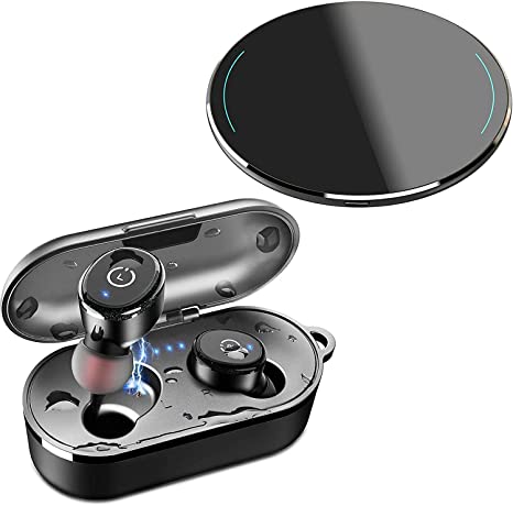 TOZO W1 Wireless Charger Black & T10 Wireless Earbuds Black