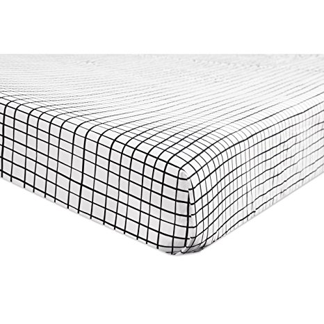Babyletto Fitted Crib Sheet, Tuxedo Grid