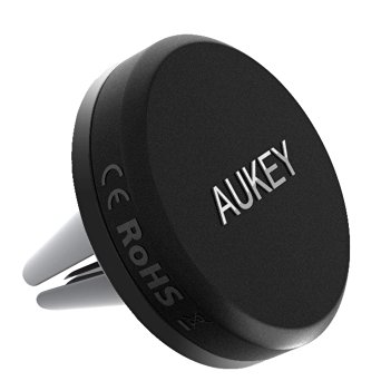AUKEY Car Mount Reinforced Magnetic Air Vent Mount Smartphone Holder Cradle for iPhone 6, 6S, Samsung S6, Android Cellphones and More