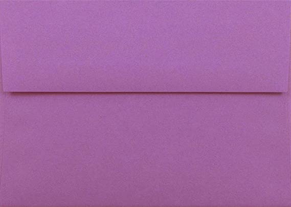 Amethyst Purple 50 Boxed A7 (5-1/4" x 7-1/4") Envelopes for 5 X 7 Greeting Cards, Invitations, Announcements from The Envelope Gallery