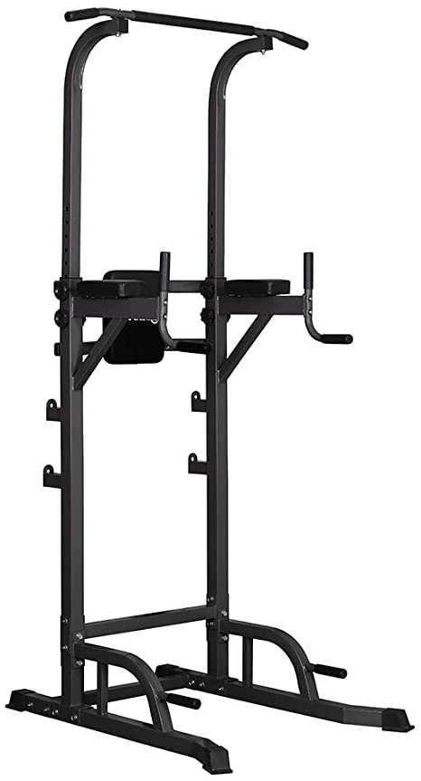 PUPZO Pull Up Bars Power Tower Workout Dip Stands Push-Up Station Strength Training Fitness Equipment for Home Gym