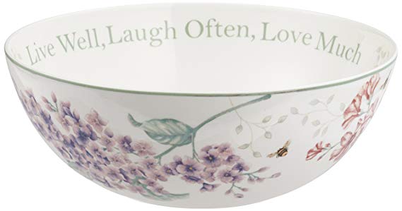 Lenox Butterfly Meadow "Live Well, Laugh Often, Love Much" Serving Bowl