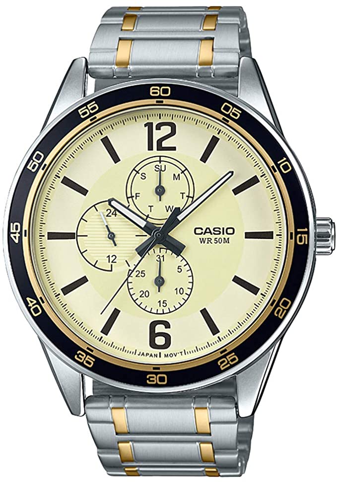 Casio MTP-319SG-9B Analog Stainless Steel Mens Watch MTP-E319 50M WR Original