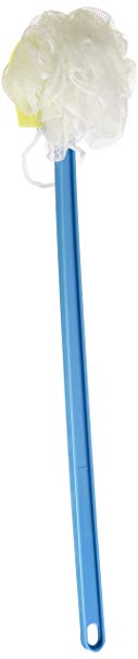 Sammons Preston Bendable Scrub & Sponge, All-in-One Bath Scrubber and Loofah, Long Handle Exfoliating Bathing Wand for Shower, Flexible Hygiene Assistance Tool for Elderly, Limited Range of Motion