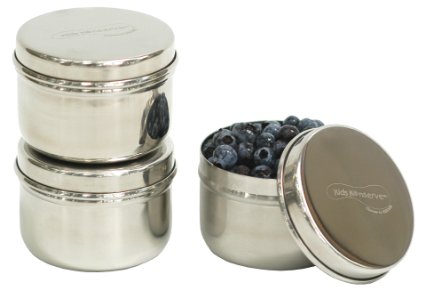 Kids Konserve Stainless Steel Mini Food Containers, Set of 3