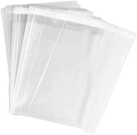 Clear Resealable Flat Cello/Cellophane Bags with Adhesive Closure Good for Bakery Candle Cookie Snacks Candies Pack of 100 (3'' x 5'')