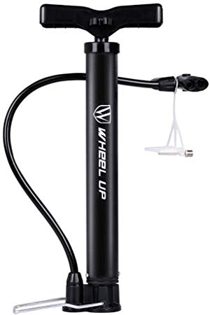 Portable Bike Floor Pump Automatically Reversible Presta & Schrader Valves Mini Bicycle Air Pump 120PSI with Multifunction Ball Needle