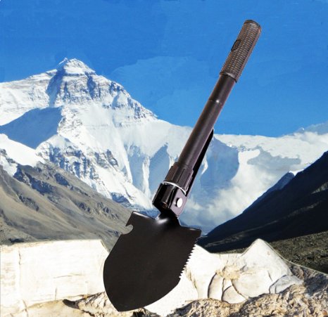 Folding Shovel - Survival Military Entrenching Tool - 1634 Mini Tactical Army Trench Tools with PouchHiking Spade with PickSawCompass - Best for SnowCampingFishingBackpackingGardening By DampS