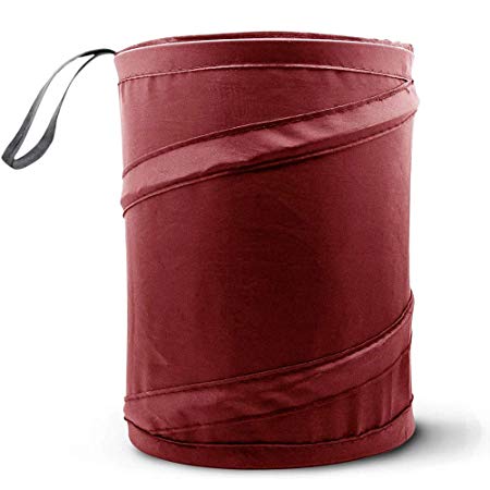 Mavoro Car Trash Can, Portable Garbage Bin, Collapsible Pop-up Water Proof Bag, Waste Basket Bin, Rubbish Bin, Maroon