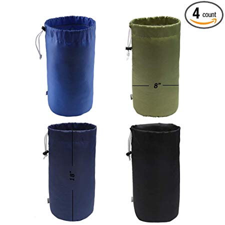 Augbunny Durable Drawstring Water Resistant Dust Flap Stuff Sack Bag 4-Pack