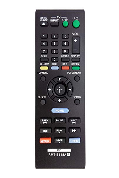 New RMT-B118A Replaced Remote Control fit for SONY BDP-BX18 BDP-S185 BDPBX3100 BDP-BX39 BDP-S1100 BLU-RAY DISC PLAYER Subs for RMT-B119A