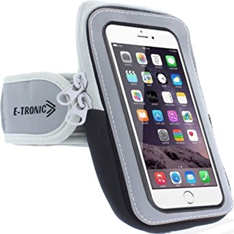 SPORTS ARMBAND - BEST RUNNING CELL PHONE CASE holder Arm Band Strap With Zipper Pouch/ Mobile Exercise Workout For Apple iPhone 6 6S Gold Plus iPod Touch Android Samsung Galaxy S5 S6 S7 Note 4 5 LG HTC