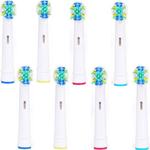 8pcs. for the PRICE of Electric Toothbrush Heads FOUR FLOSS ACTION Fit For Oral B Replacement GENERIC ORAL B Compatible for all Oral-B handles, ProfessionalCare® , Vitality® Precision, Dual Clean, Pro-Health®