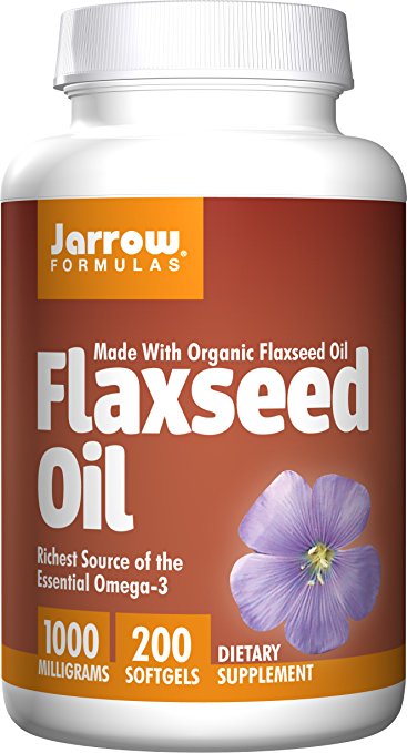 Jarrow Formulas Flaxseed Oil , Supports Cardiovascular Health, 1000 mg, 200 Softgels