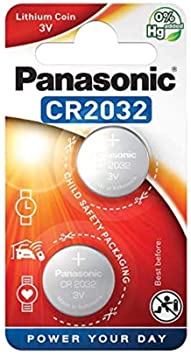 Panasonic CR2032 3V Cell Power Lithium Coin Battery (Twin Pack)