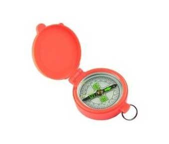 Allen Pocket Compass with Lid, Blaze Orange
