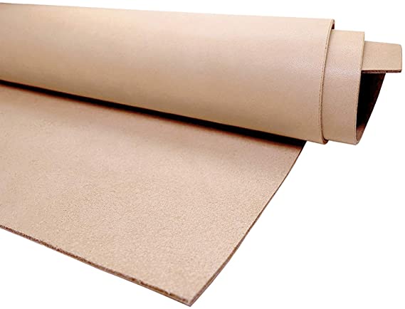 Muse Craft Flawless 12''X12'' Vegetable Tanned Leather 5-6oz Precut| Import A Grade Tooling Leather Hide 1.9-2.3mm| Full grain Vegetable Tanned Leather for Tooling, Carving, Molding, Dyeing(12''x12'')