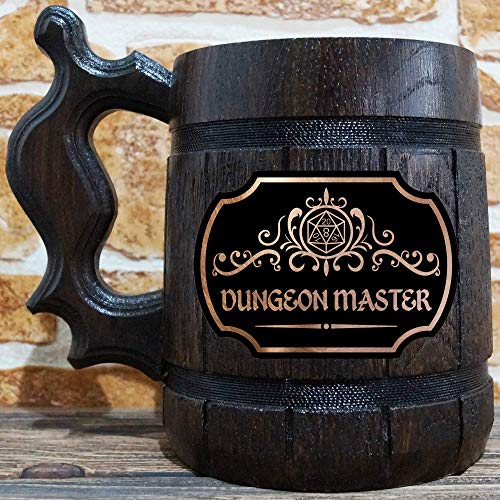 Dungeon Master Beer Mug, Dungeons & Dragons Beer Stein, Gamer Gift, Beer Stein, DnD Tankard, Gift for Men, DM Gift for Him, Geek Gift
