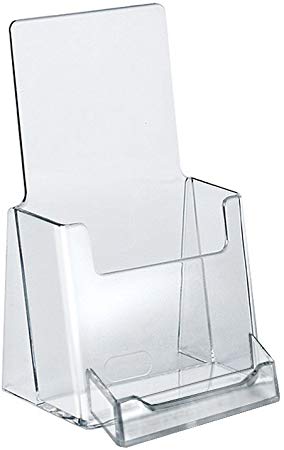 Azar 252922 Counter Trifold Brochure Holder with Business Card Pocket, 10 Pack