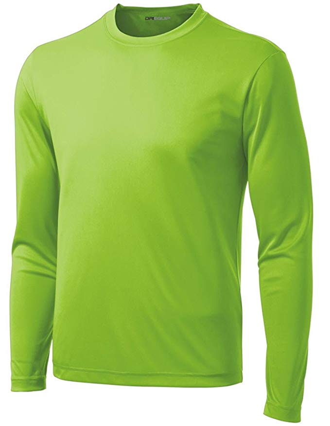 Joe's USA Long Sleeve Moisture Wicking Athletic Shirts in Regular, Big and Tall