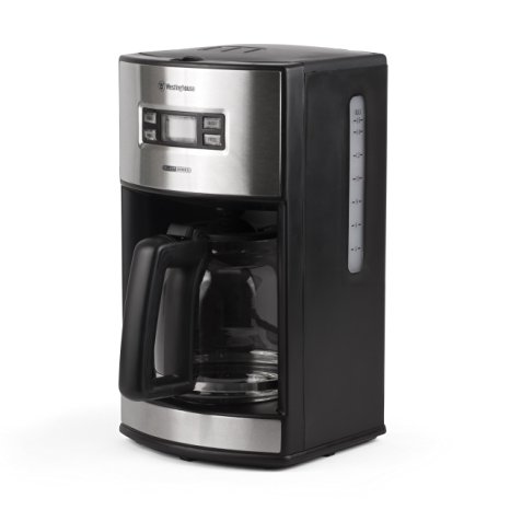 Westinghouse WCM12BSSA Select Series 12 Cup Programmable Coffee Maker, Black