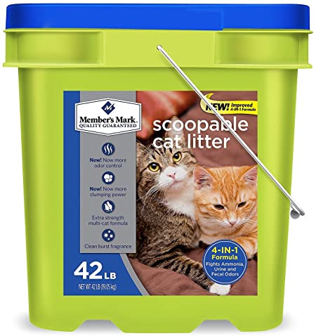 Member's Mark 4-in-1 Formula Scoopable Cat Litter, 42 lb.