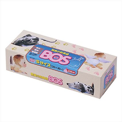 BOS, Amazing Odor-sealing Disposable Bags (200 Bags) [Size:S, Color:Pink]