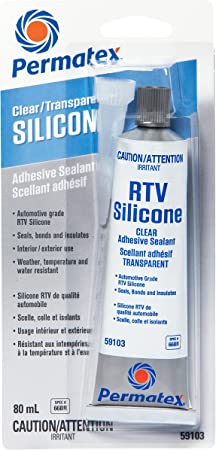 Permatex 59103 Clear RTV Silicone Sealant 66BR, 80ml