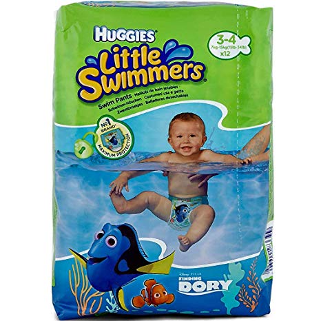 Huggies Little Swimmers Disposable Swim Diapers, Small (15lb-34lb.), 12-Count