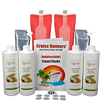 Fake Shampoo & Conditioner Bottles By CRUISE RUNNERS Hidden Liquor Alcohol Flask Kit For Cruise | Booze Bags Enjoy Rum Runners