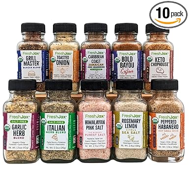 FreshJax Organic Spices | Gift Set | Grill Master Keto 10