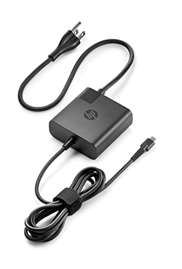 HP USB-C 65W USB Type C Travel Power Adapter for Tablets, Laptops (Black)