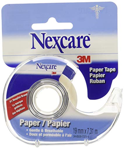 Nexcare Gentle Paper First Aid Tape With Dispenser, 3/4 in x 8 yds