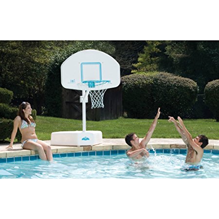 Dunnrite Splash and Shoot Swimming Pool Basketball Hoop with Stainless Steel Rim