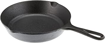 Lodge 8 Inch Cast Iron Skillet. Small Pre-Seasoned Skillet for Stovetop, Oven, or Camp Cooking