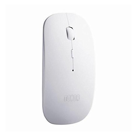 Tonor Rechargeable Bluetooth Mouse Ultra Thin White-Newest Vesion