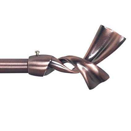 Lavish Home Bow Curtain Rod, 3/4", Copper