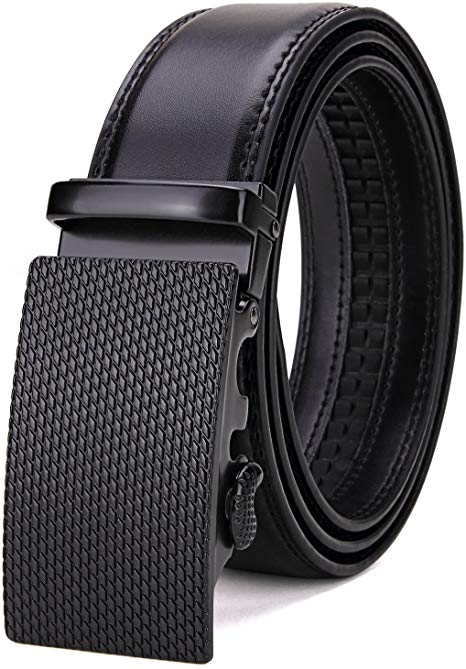 Tonly Monders Men's 35mm Dress Leather Ratchet Belt