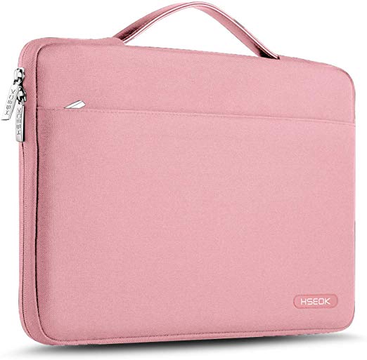 Hseok Laptop Sleeve 13-13.3 Inch Case Briefcase for 13-Inch MacBook Air/Pro, iPad Pro 12.9",13" Surface Laptop and Most 13"-14" Dell Lenovo HP Asus Acer Samsung Sony Toshiba Notebook,Pink